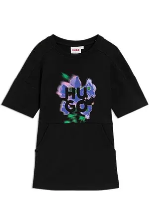 HUGO BOSS T-shirtjurk voor kinderen van katoen met logo-artwork