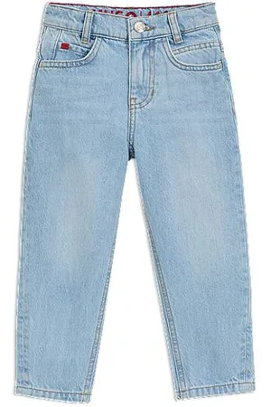 HUGO BOSS Loose-fit kinderjeans in blauw denim