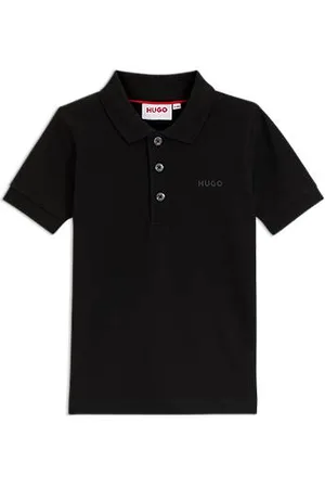 HUGO BOSS Kinderpolo van stretchkatoen met logoprint