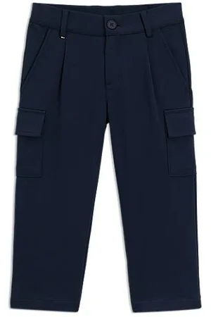 HUGO BOSS Loose-fit cargobroek van stretchmateriaal voor kinderen