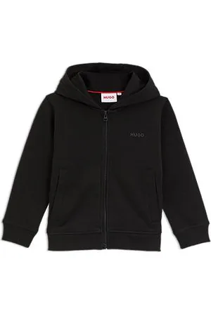 HUGO BOSS Kinderhoodie van een katoenmix met logoprint