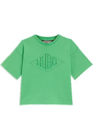 HUGO BOSS T-shirt van katoen met logo-artwork voor kinderen