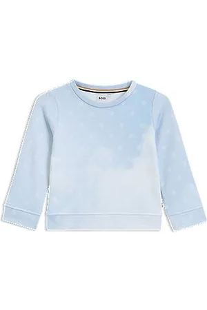 HUGO BOSS Kindersweater van fleece met wolken en Double B-monogrammen