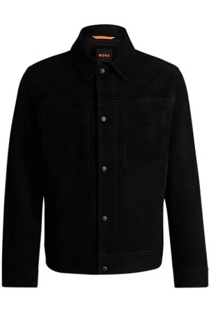 HUGO BOSS Jas in truckerstijl van suède