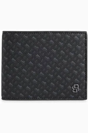 HUGO BOSS Trifold-portemonnee met monogram en Double B-detail