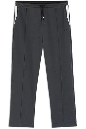 HUGO BOSS Relaxed-fit trainingsbroek van jacquard met stiksels