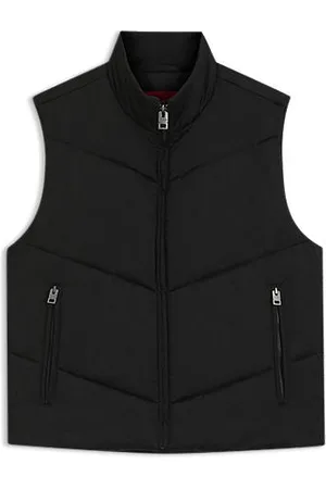 HUGO BOSS Waterafstotende bodywarmer van gewatteerd satijn