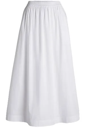 HUGO BOSS Maxirok met elastische taille van katoenen popeline