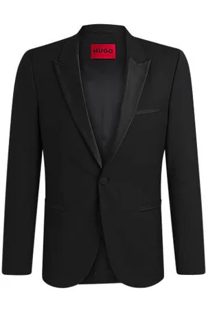 HUGO BOSS Slim-fit smokingjasje van hoogwaardig stretchmateriaal