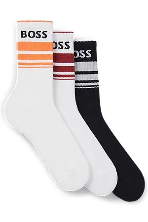 HUGO BOSS Set van drie paar korte sokken met strepen en logo’s