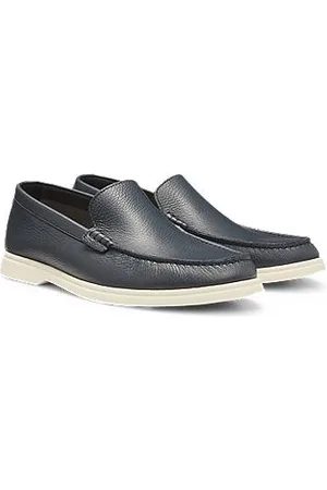HUGO BOSS Mocassins van bewerkt leer met logodetail