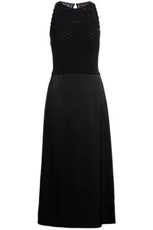 HUGO BOSS Gebreide jurk met rok van contrasterend materiaal