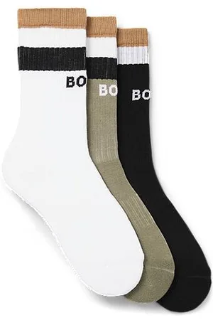HUGO BOSS Set van drie paar korte sokken met kenmerkende strepen