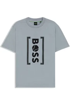 HUGO BOSS Relaxed-fit T-shirt met op tennis geïnspireerd mesh-logo