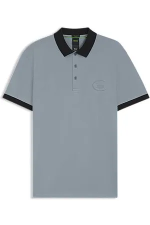 HUGO BOSS Katoenmix poloshirt in vochtafvoerende stretch piqué