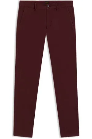 HUGO BOSS Slim-fit satijnen chino van stretchkatoen