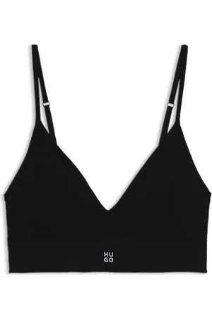 HUGO BOSS Naadloze bralette met ribstructuren en uitneembare vulling