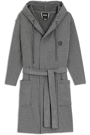 HUGO BOSS Badjas van katoenen jersey met capuchon en Double B-monogram