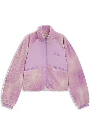HUGO BOSS Teddy jas met wolkenprint en ton-sur-ton stoffen panelen