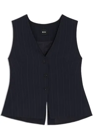 HUGO BOSS Single-breasted gilet met krijtstrepen