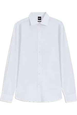 HUGO BOSS Slim-fit overhemd van katoen popeline uit de BECKHAM x -collectie