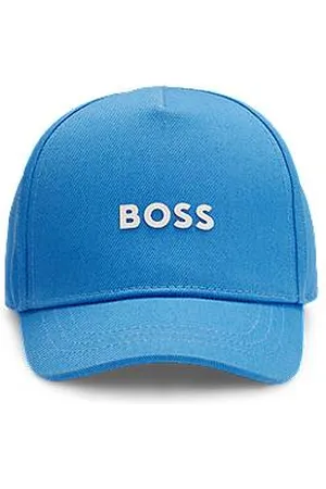 HUGO BOSS Kinderpet van katoenen twill met contrasterende logoprint