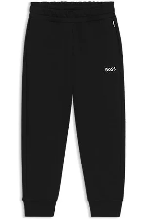 HUGO BOSS Katoenen trainingsbroek voor kinderen met logoprint