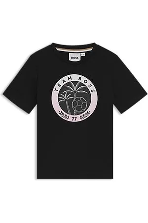 HUGO BOSS Katoenen T-shirt met creatief artwork