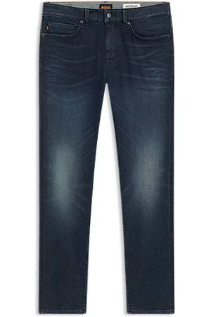HUGO BOSS Slim-fit Delaware-jeans van blauw soft-motion denim