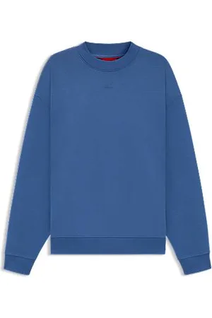 HUGO BOSS Relaxed-fit sweatshirt van katoenen badstof met logoprint