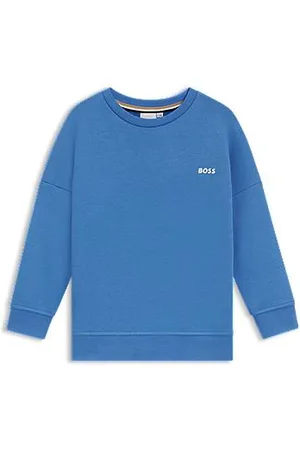 HUGO BOSS Kindersweatshirt van katoenmixfleece met contrastlogo