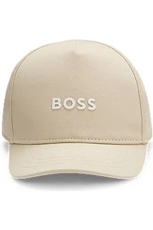 HUGO BOSS Kinderpet van katoenen twill met contrasterende logoprint