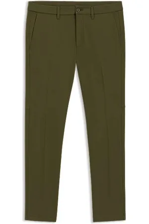 HUGO BOSS Slim-fit broek van waterafstotend stretchmateriaal