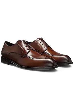 HUGO BOSS Derbyschoenen van leer met duurzame buitenzool
