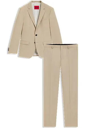 HUGO BOSS Slim-fit pak van een wolmix met hoogwaardige stretch