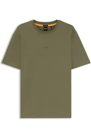 HUGO BOSS Relaxed-fit T-shirt van stretchkatoen met logoprint