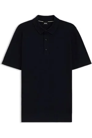 HUGO BOSS Regular-fit gebreide polo met katoen
