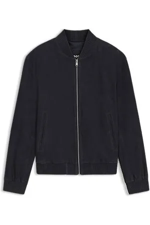 HUGO BOSS Regular-fit jas van suède