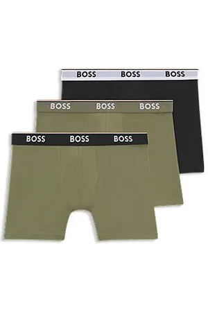 HUGO BOSS Set van drie boxershorts van stretchkatoen met logo’s