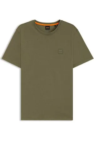 HUGO BOSS T-shirt van katoenen jersey met logopatch