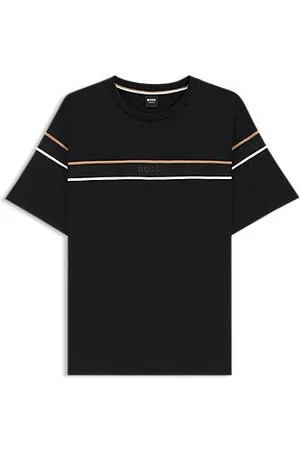 HUGO BOSS T-shirt van katoenen jersey met banddetails
