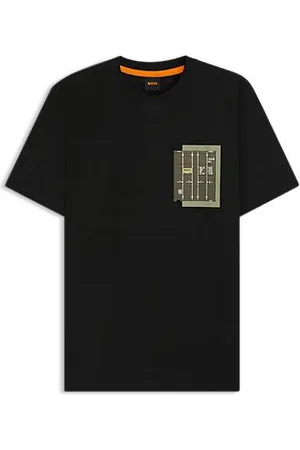 HUGO BOSS T-shirt van katoenen jersey met logo-artwork