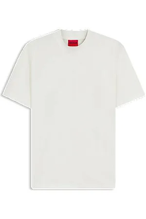 HUGO BOSS Slim-fit T-shirt van stretchkatoen met opstaande kraag