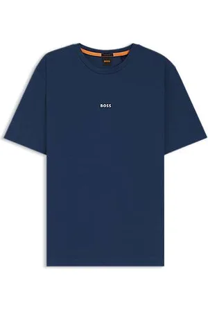 HUGO BOSS Relaxed-fit T-shirt van stretchkatoen met logoprint