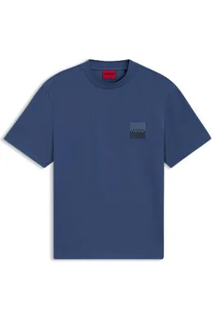 HUGO BOSS Relaxed-fit T-shirt van katoen met tweedelige logo’s