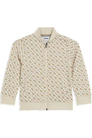 HUGO BOSS Kinderjack met rits en all-over monogramprint