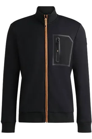 HUGO BOSS Ruitervest met borstzak met rits