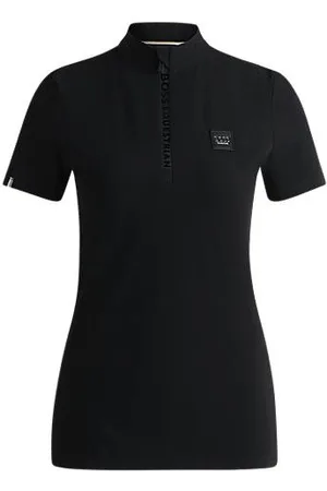 HUGO BOSS Wedstrijdshirt voor ruiters van geribbeld stretchmateriaal
