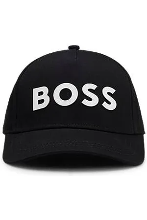 HUGO BOSS Kinderpet van een katoenen twill met logo in rubberprint