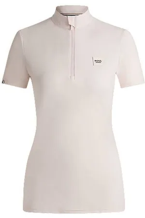HUGO BOSS Wedstrijdshirt voor ruiters van geribbeld stretchmateriaal